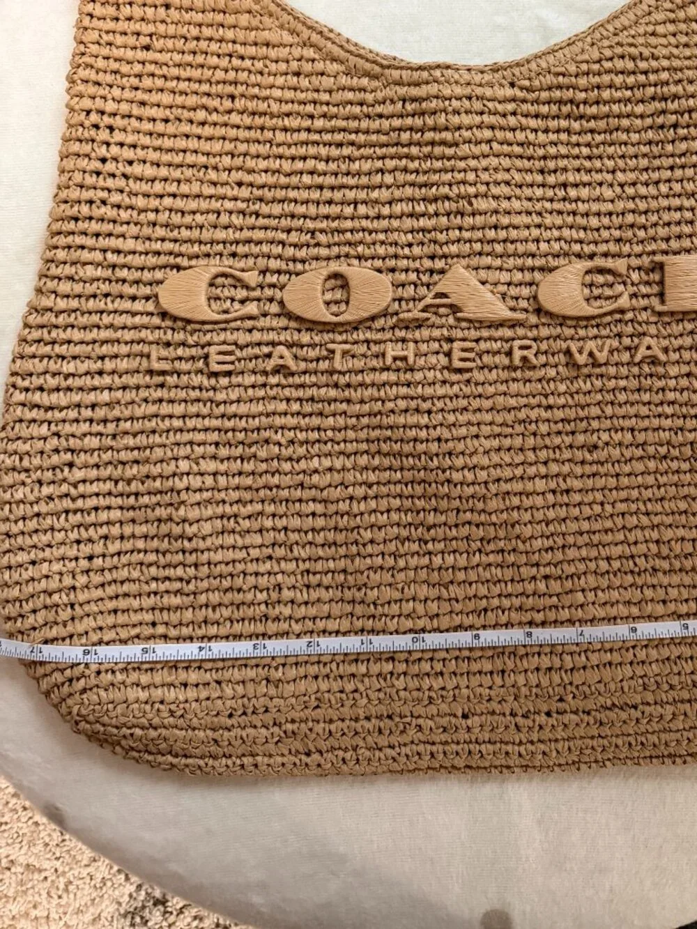 COACH Brooklyn Straw Hobo Bag 39 Shoulder Bag